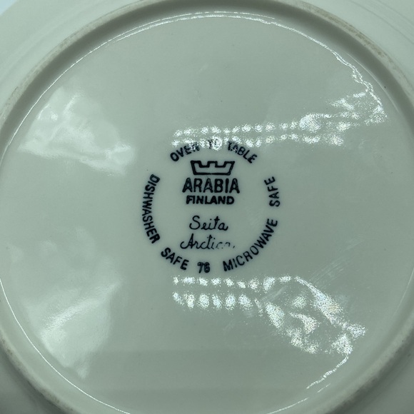 Vintage Arabia of Finland Seita Arctica 5 Bread & Butter Plates - Picture 4 of 6
